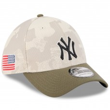 Бейсболка New York Yankees New Era Light Beige/Olive 2025 Armed Forces Day 39THIRTY