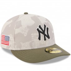 Бейсболка New York Yankees New Era Light Beige/Olive 2025 Armed Forces Day 59FIFTY