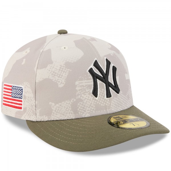 Бейсболка New York Yankees New Era Light Beige/Olive 2025 Armed Forces Day 59FIFTY