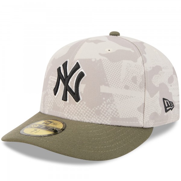 Бейсболка New York Yankees New Era Light Beige/Olive 2025 Armed Forces Day 59FIFTY