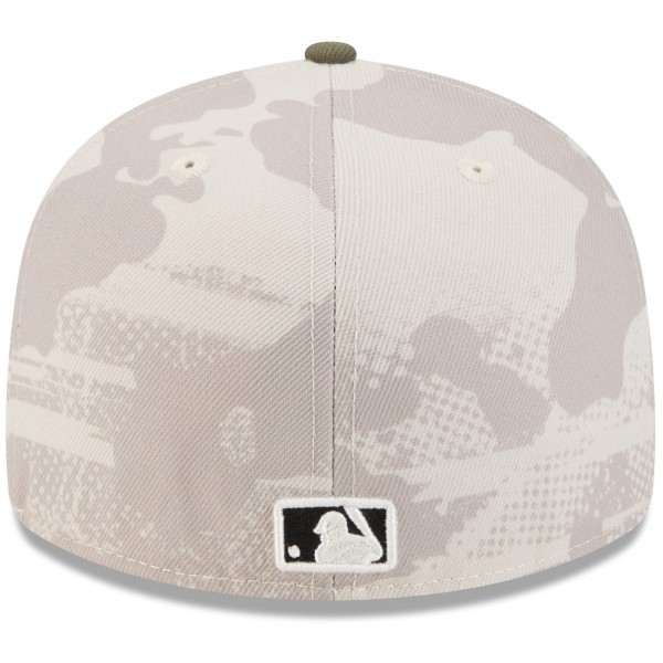 Бейсболка New York Yankees New Era Light Beige/Olive 2025 Armed Forces Day 59FIFTY