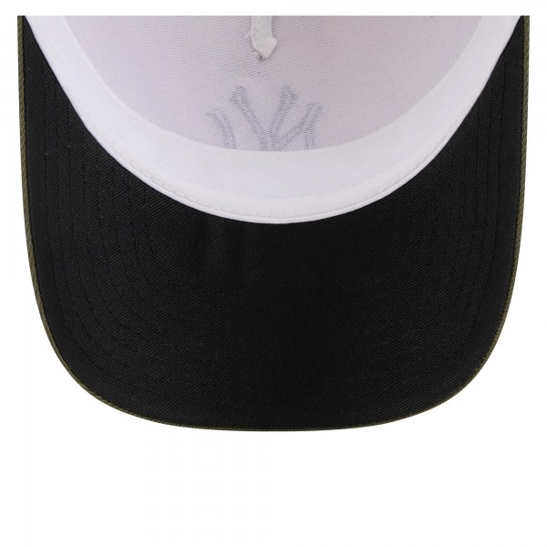 Бейсболка New York Yankees New Era Light Beige/Olive 2025 Armed Forces Day 9FORTY M-Crown A-Frame