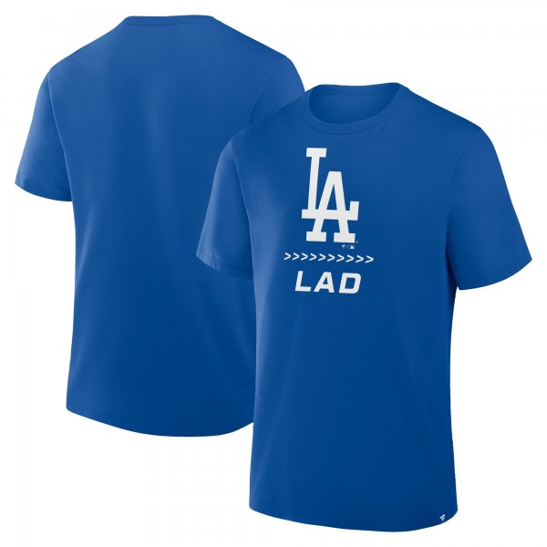 Los Angeles Dodgers Fanatics Royal Clubhouse Legacy Side Swipe T-Shirt