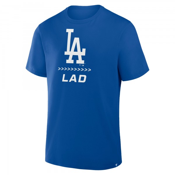 Los Angeles Dodgers Fanatics Royal Clubhouse Legacy Side Swipe T-Shirt