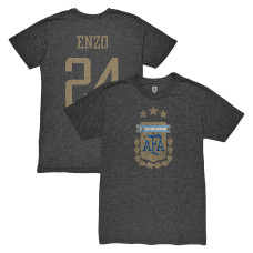 Футболка Enzo Fernández Argentina National Team 1863FC Vintage Tri-Blend - Black