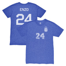 Футболка Enzo Fernández Argentina National Team 1863FC Vintage Tri-Blend - Blue