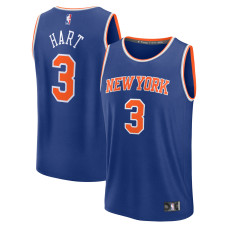 Подростковая New York Knicks Josh Hart Fanatics Blue Fast Break Replica Jersey - Icon Edition