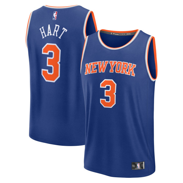 Подростковая New York Knicks Josh Hart Fanatics Blue Fast Break Replica Jersey - Icon Edition