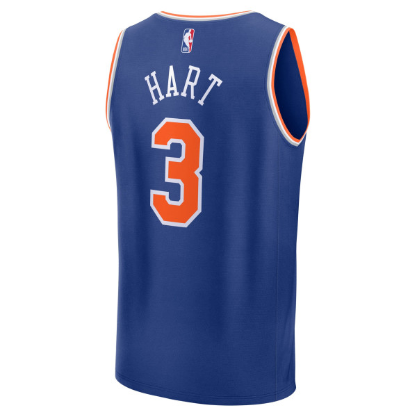 Подростковая New York Knicks Josh Hart Fanatics Blue Fast Break Replica Jersey - Icon Edition