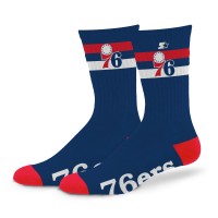 Unisex Philadelphia 76ers Starter Team Color Two-Stripe Crew Socks