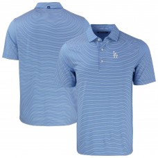 Los Angeles Dodgers Cutter & Buck Royal Forge Eco Double Stripe Stretch Recycled Polo