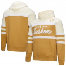 Толстовка New York Yankees Mitchell & Ness Tan/Cream Head Coach