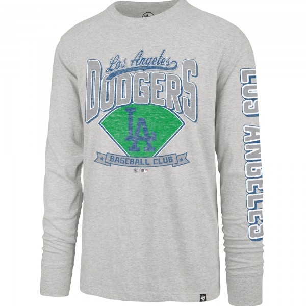 Los Angeles Dodgers 47 Gray Fair Ball Franklin Long Sleeve T-Shirt
