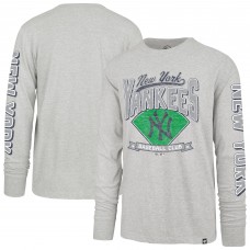 New York Yankees 47 Gray Fair Ball Franklin Long Sleeve T-Shirt