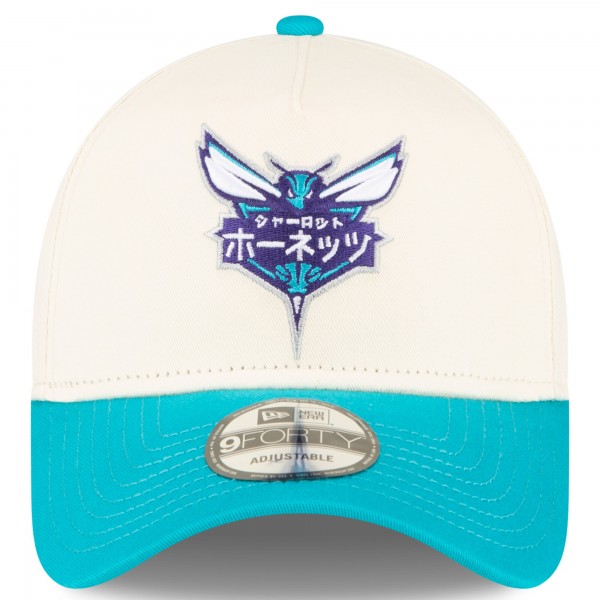 Бейсболка Charlotte Hornets New Era x Hyperfly Katakana Collection White/Teal A-Frame 9FORTY