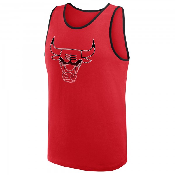 Chicago Bulls Logo Athletic Red Unmatched Success Tank Top