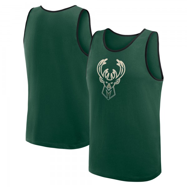 Milwaukee Bucks Logo Athletic Hunter Green Unmatched Success Tank Top