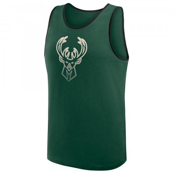 Milwaukee Bucks Logo Athletic Hunter Green Unmatched Success Tank Top