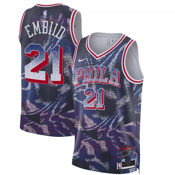 Джерси Unisex Philadelphia 76ers Joel Embiid Nike Navy 2025 Select Series Swingman Player
