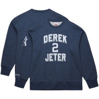 Кофта New York Yankees Derek Jeter Mitchell & Ness Heather Navy Legends Collection Vintage Logo Fleece Name & Number