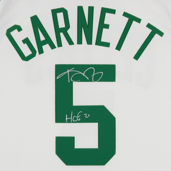 Kevin Garnett Boston Celtics Autographed Fanatics Authentic Mitchell & Ness White 2007-08 Authentic Jersey with HOF 20 Inscription