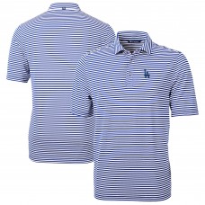 Los Angeles Dodgers Cutter & Buck Blue Virtue Eco Pique Stripe Recycled Polo