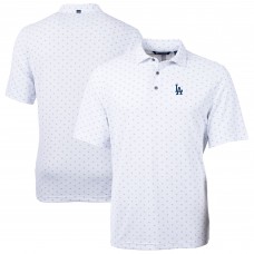 Los Angeles Dodgers Cutter & Buck White Virtue Eco Pique Tile Recycled Polo