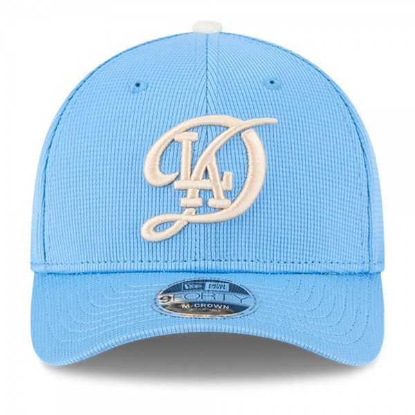 Бейсболка Los Angeles Dodgers New Era Light Blue City Connect Batting Practice 9FORTY M-Crown