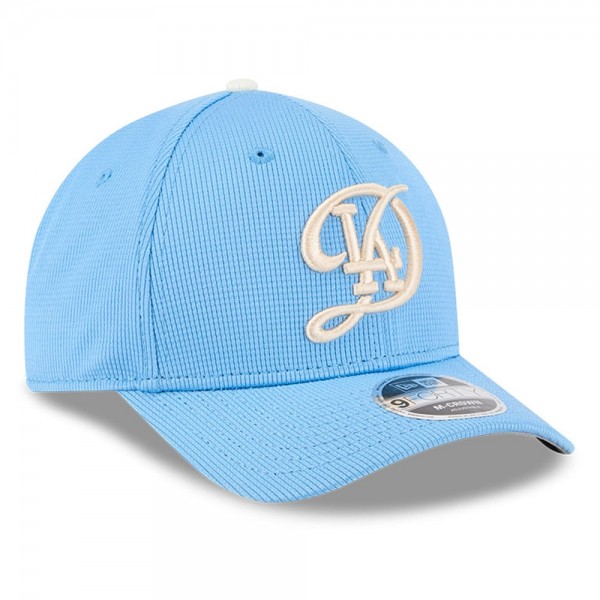 Бейсболка Los Angeles Dodgers New Era Light Blue City Connect Batting Practice 9FORTY M-Crown