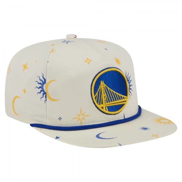 Golden State Warriors New Era Cream Lunar Golfer Snapback Hat