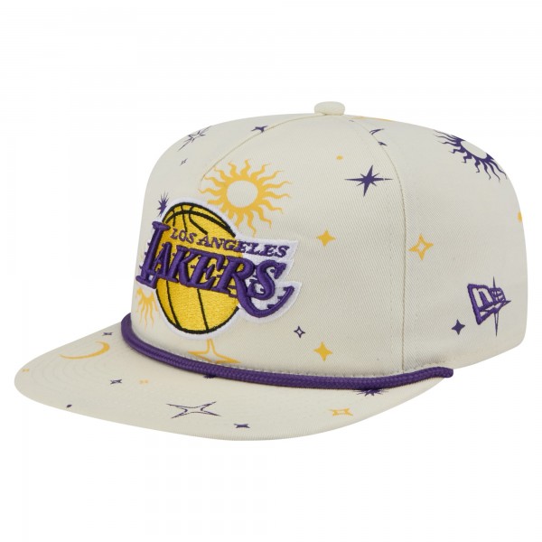 Los Angeles Lakers New Era Cream Lunar Golfer Snapback Hat