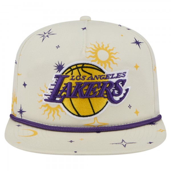 Los Angeles Lakers New Era Cream Lunar Golfer Snapback Hat