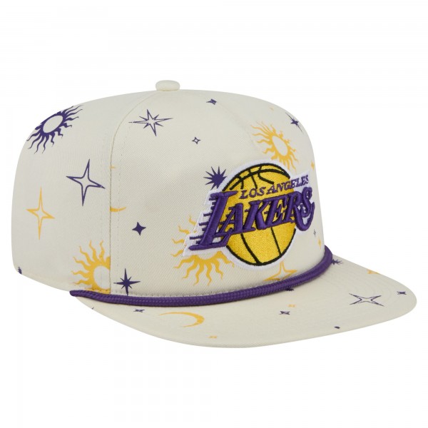 Los Angeles Lakers New Era Cream Lunar Golfer Snapback Hat