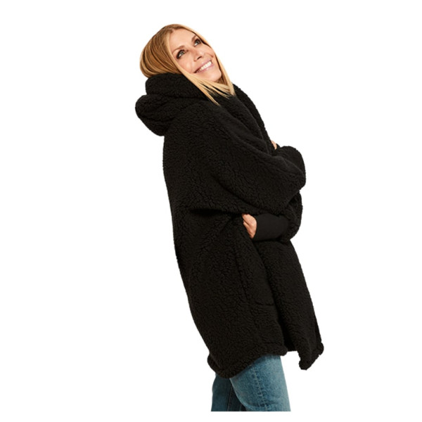 Толстовка Unisex Philadelphia 76ers The Best Lounger in the World By Jill Martin Black Oversized Open-Front Sweater
