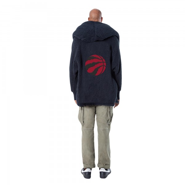 Unisex Toronto Raptors The Best Lounger in the World By Jill Martin Black Oversized Open-Front Hoodie Sweater