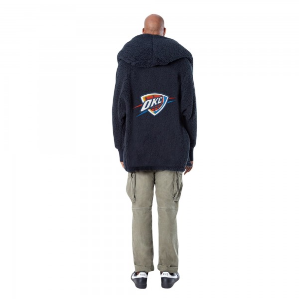 Свитер с капюшоном Unisex Oklahoma City Thunder The Best Lounger in the World By Jill Martin Navy Oversized Open-Front