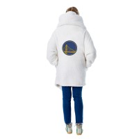 Свитер с капюшоном The Best Lounger in the World By Jill Martin Golden State Warriors Unisex Cream Oversized Open-Front