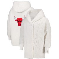 Свитер с капюшоном Unisex Chicago Bulls The Best Lounger in the World By Jill Martin Cream Oversized Open-Front