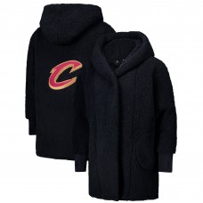 Unisex Cleveland Cavaliers The Best Lounger in the World By Jill Martin Black Oversized Open-Front Hoodie Sweater