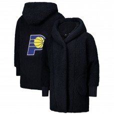 Unisex Indiana Pacers The Best Lounger in the World By Jill Martin Black Oversized Open-Front Hoodie Sweater