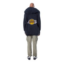 Свитер с капюшоном The Best Lounger in the World By Jill Martin Los Angeles Lakers Unisex Black Oversized Open-Front