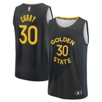 Подростковая Golden State Warriors Stephen Curry Fanatics Black Fast Break Replica Player Jersey - Statement Edition