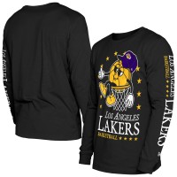Футболка с длинным рукавом Los Angeles Lakers New Era Black Old School Sport