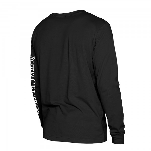 Boston Celtics New Era Black Old School Sport Long Sleeve T-Shirt