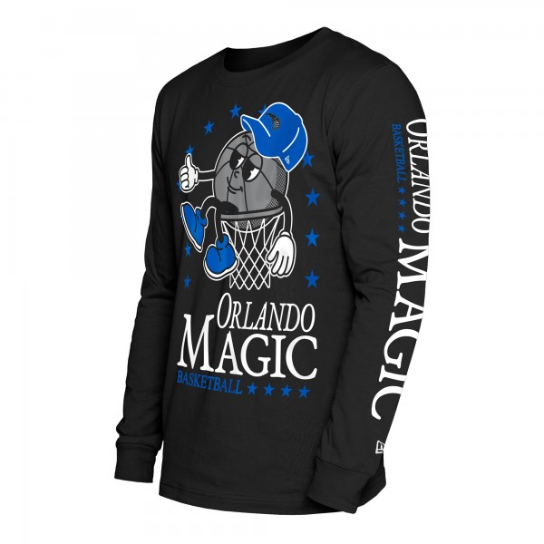 Футболка с длинным рукавом Orlando Magic New Era Black Old School Sport