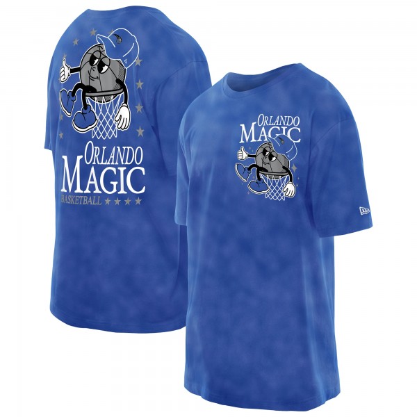 Футболка Orlando Magic New Era Blue Old School Sport Enzyme Wash Oversized
