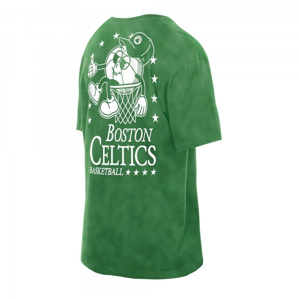 Boston Celtics New Era Kelly Green Old School Sport Enzyme Wash Oversized T-Shirt