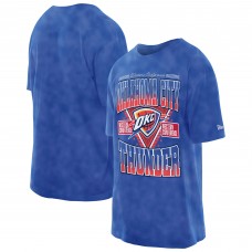 Футболка Oklahoma City Thunder New Era Blue Old School Sport Vintage Wash