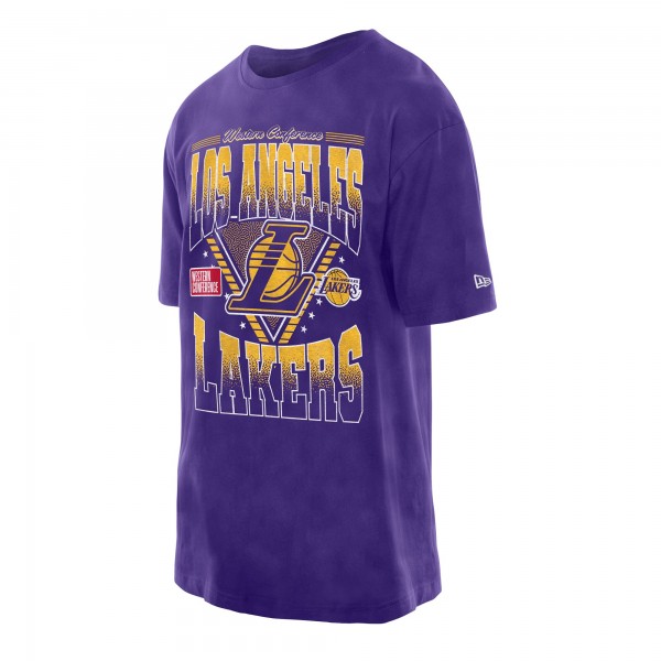 Футболка Los Angeles Lakers New Era Purple Old School Sport Vintage Wash