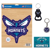 Charlotte Hornets WinCraft 4-Pack Key Rings and Magnets Set